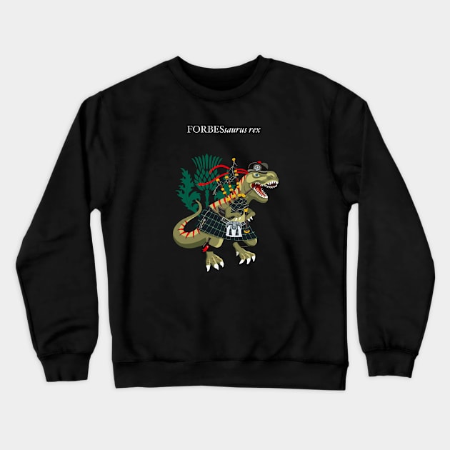 Clanosaurus Rex FORBESsaurus rex Plaid Forbes Scotland Ireland Family Tartan Crewneck Sweatshirt by BullShirtCo